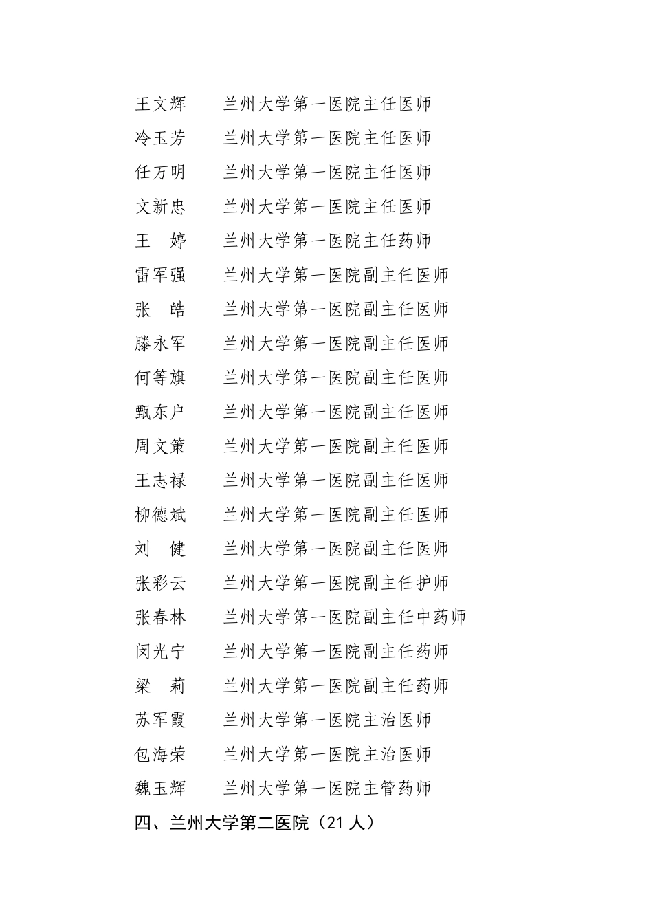 甘肃省卫生厅领军人才名单_第3页