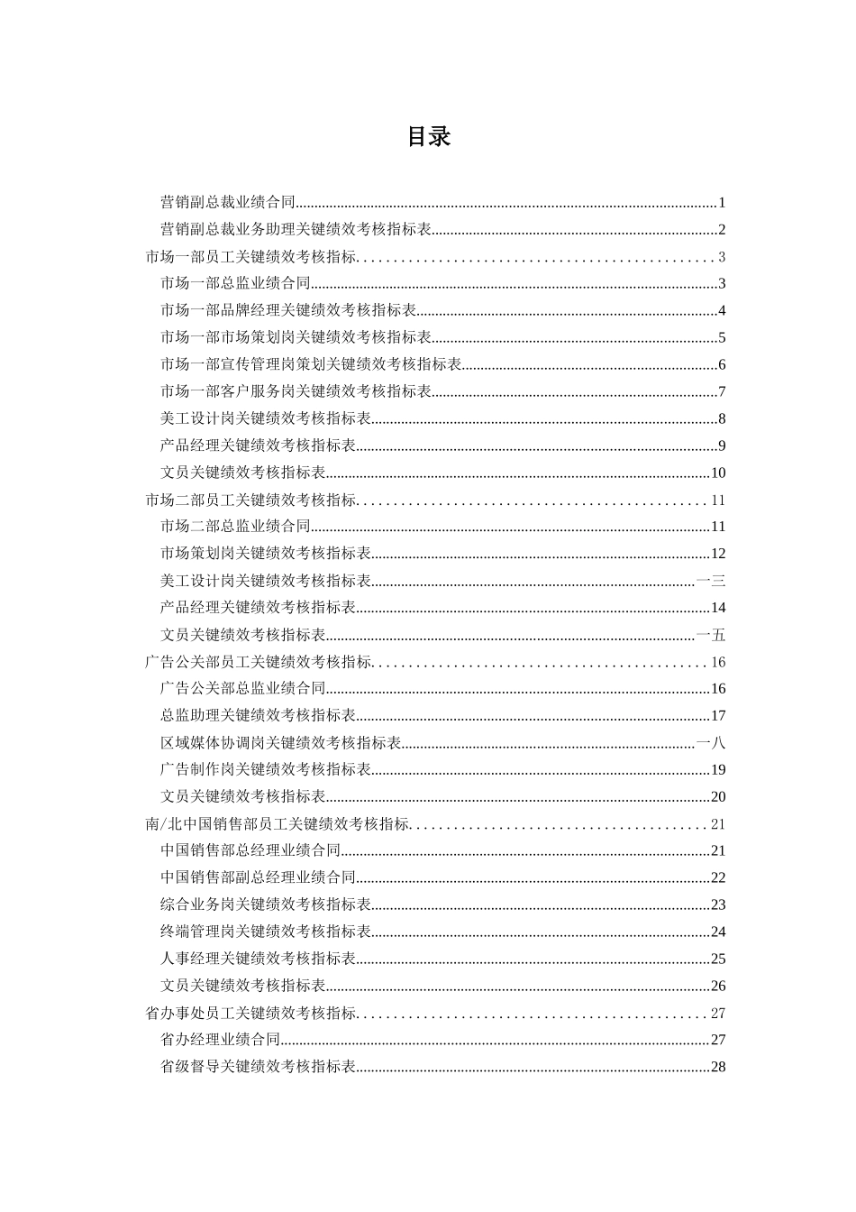 某公司员工关键绩效考核指标_第2页