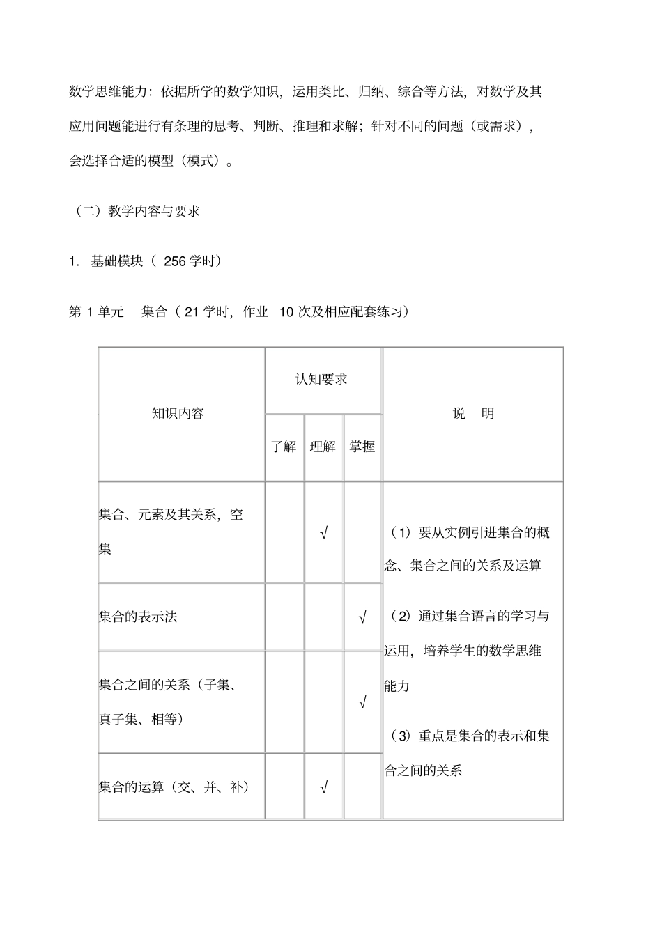 中等职业学校数学教学大纲_第3页