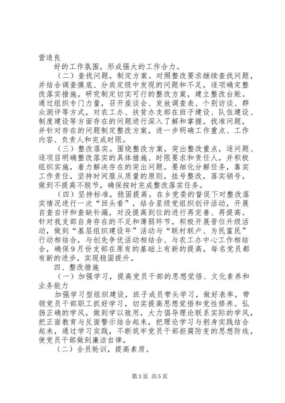 XX镇党委关于做好基层党组织整改提高晋位升级工作的方案 _第3页