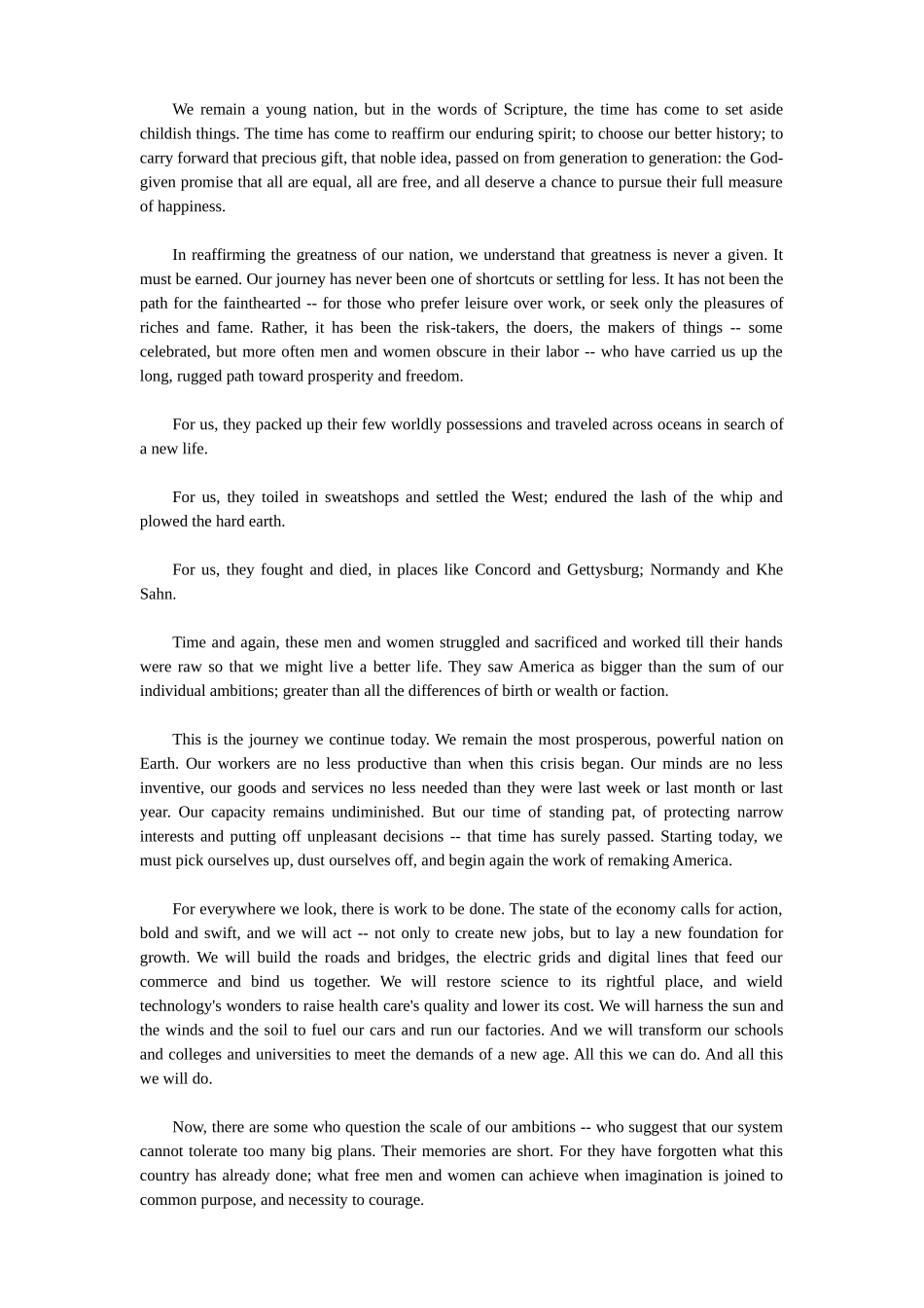 奥巴马就职演讲稿中英文对照_第2页