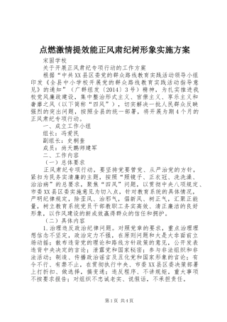 点燃激情提效能正风肃纪树形象方案 