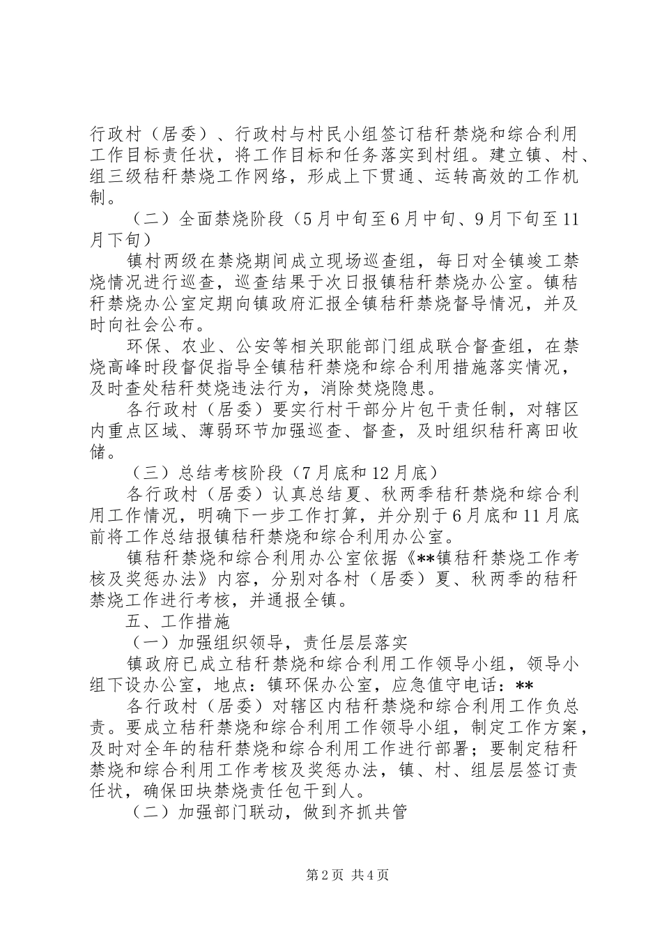 秸秆禁烧和综合利用工作实施方案 _第2页