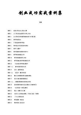 创业成功案例集