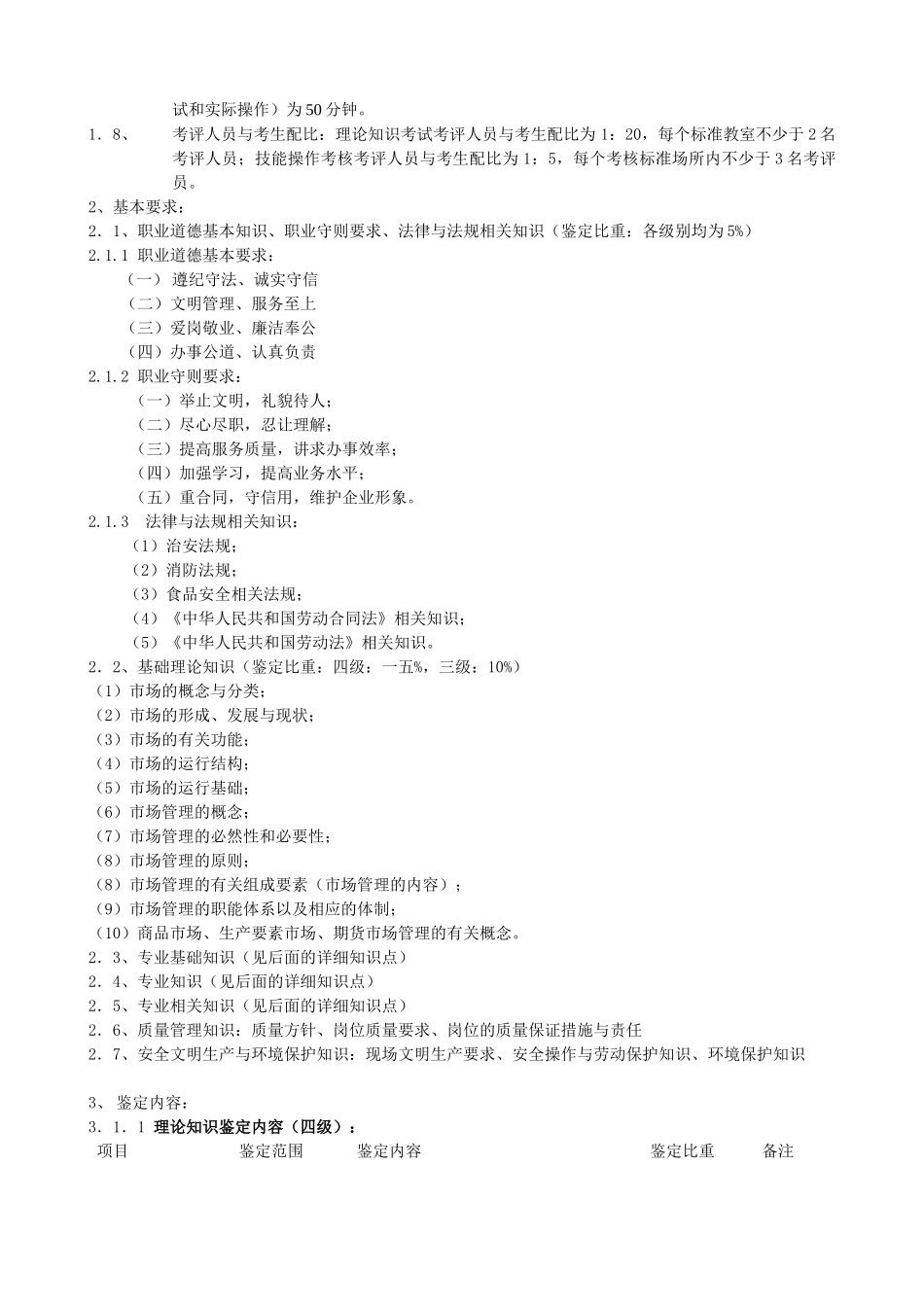 《市场管理员》考核纲要_第2页