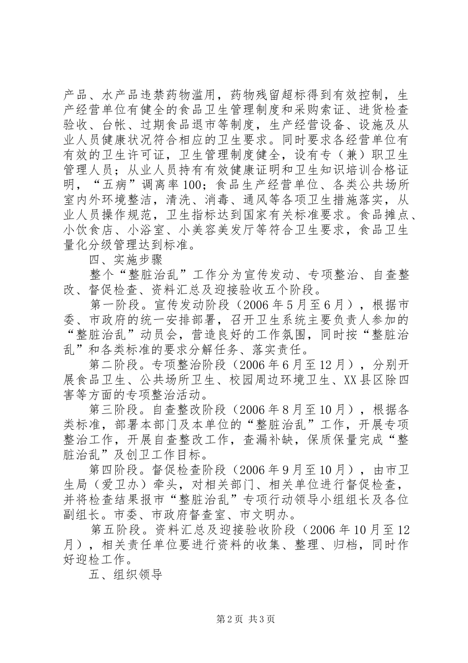 卫生局整脏治乱工作方案 _第2页