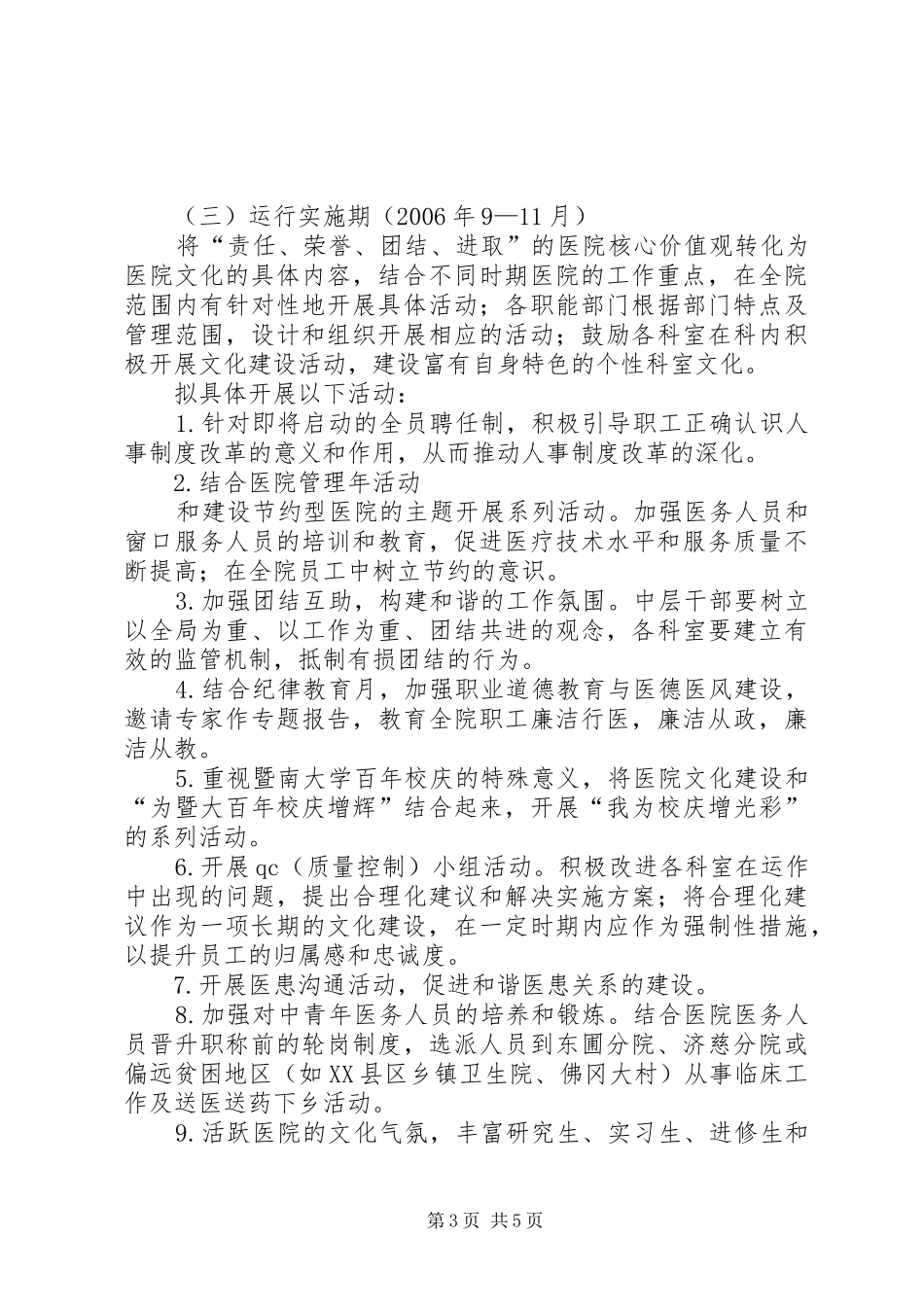 市人民医院文化建设方案_第3页