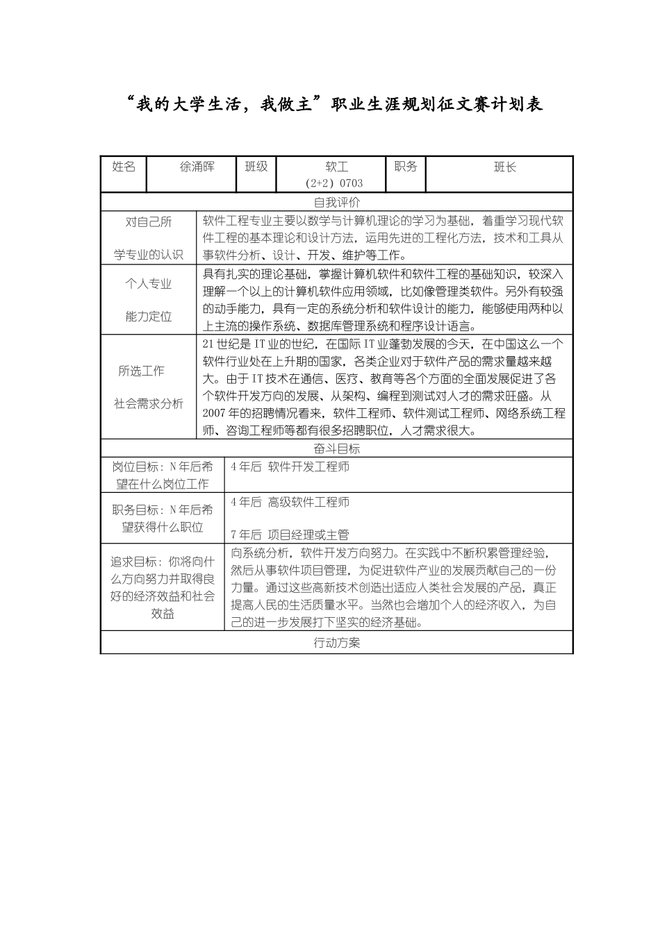 大学生职业规划大赛参赛作品展_第2页