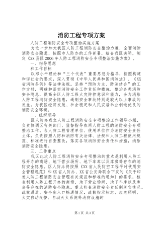 消防工程专项实施方案 