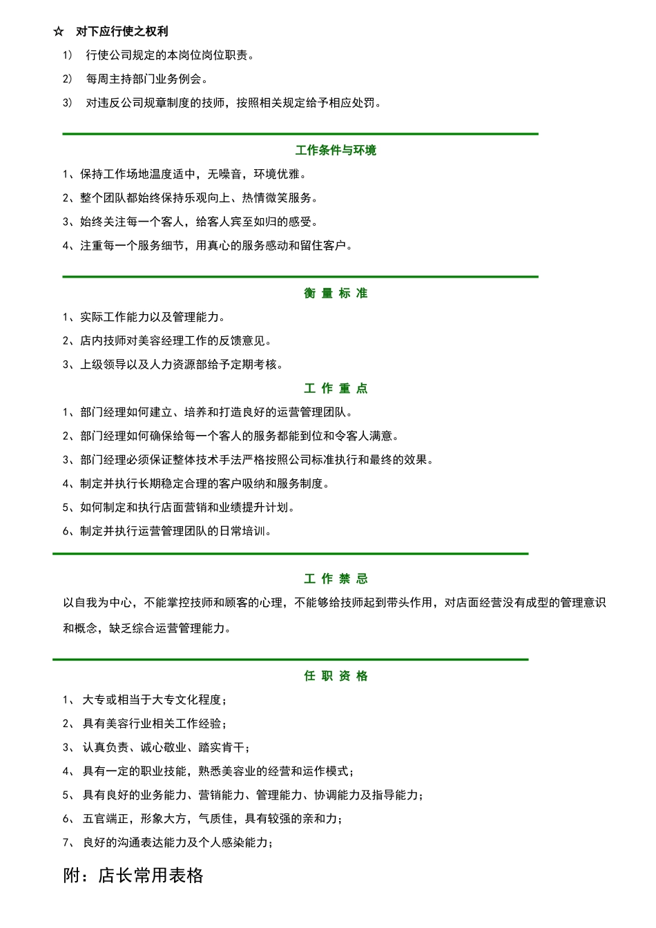 标准美容院岗位职责描述_第3页