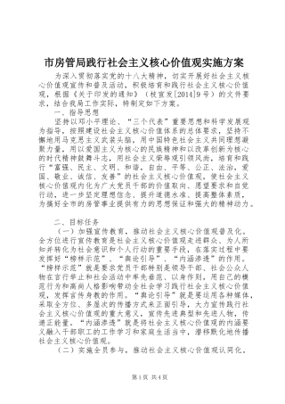 市房管局践行社会主义核心价值观实施方案