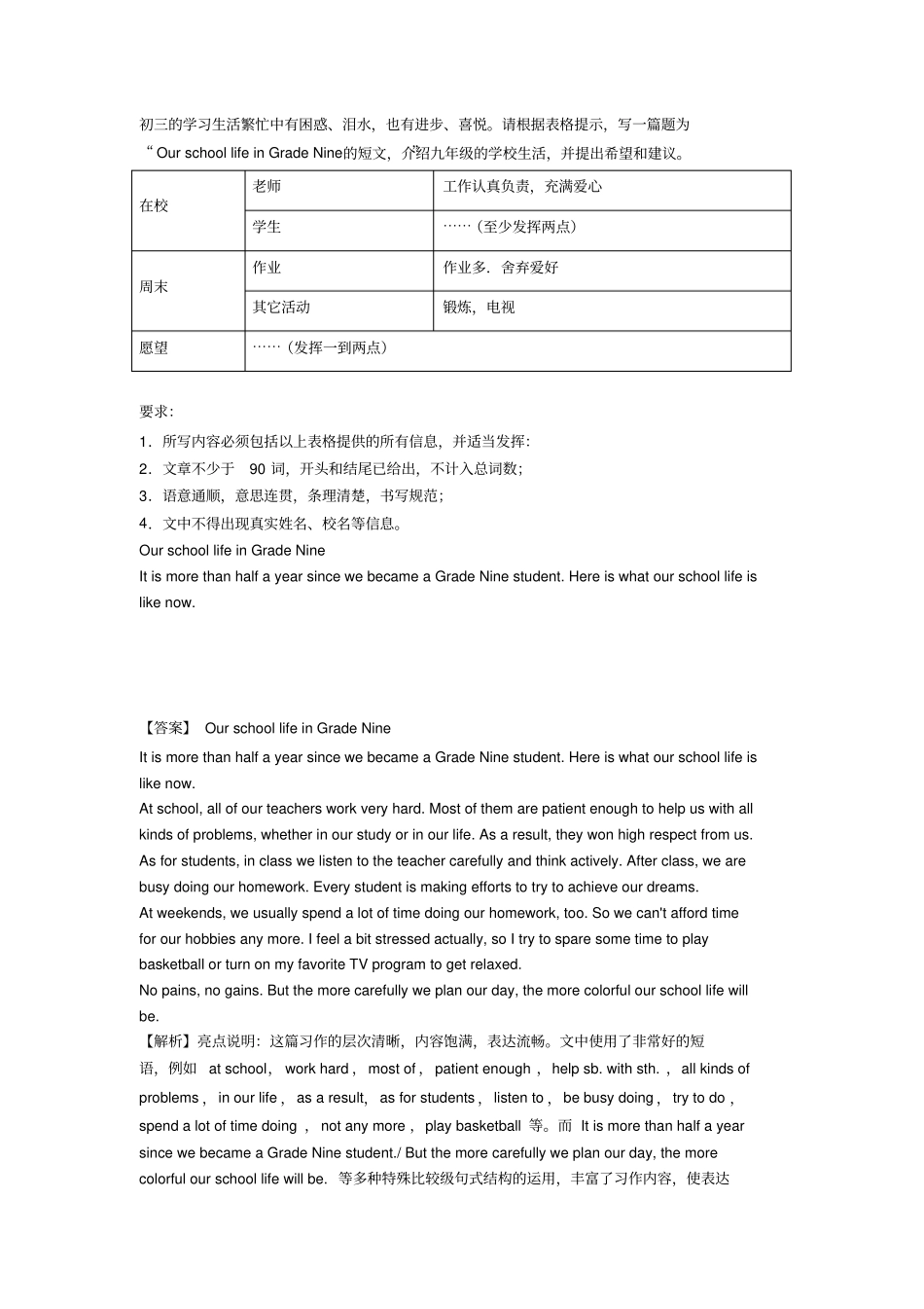 (英语)初三英语书面表达提高训练_第2页