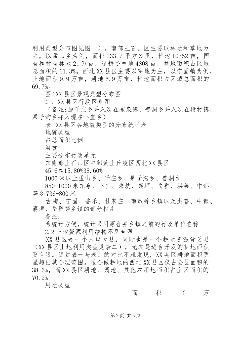 城镇土地利用现状分析报告 _第2页