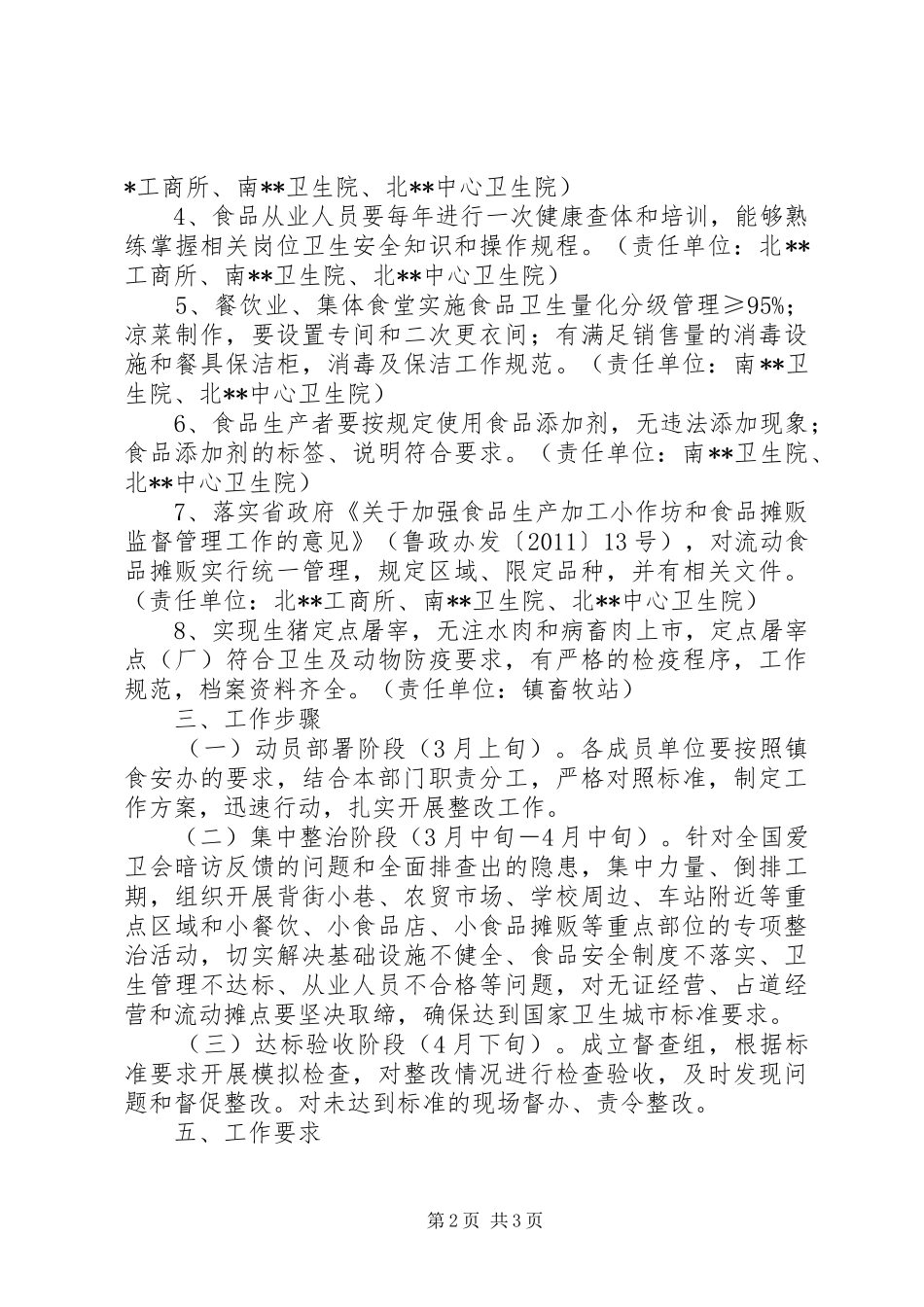 食品整顿工作实施方案 _第2页