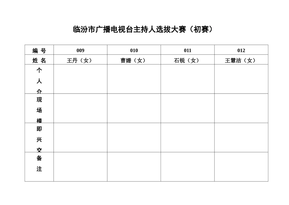 临汾市广播电视台主持人选拔大赛_第3页