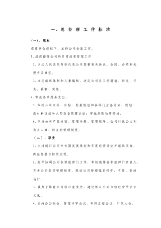 某公司岗位职责与考核评分标准（ 77）