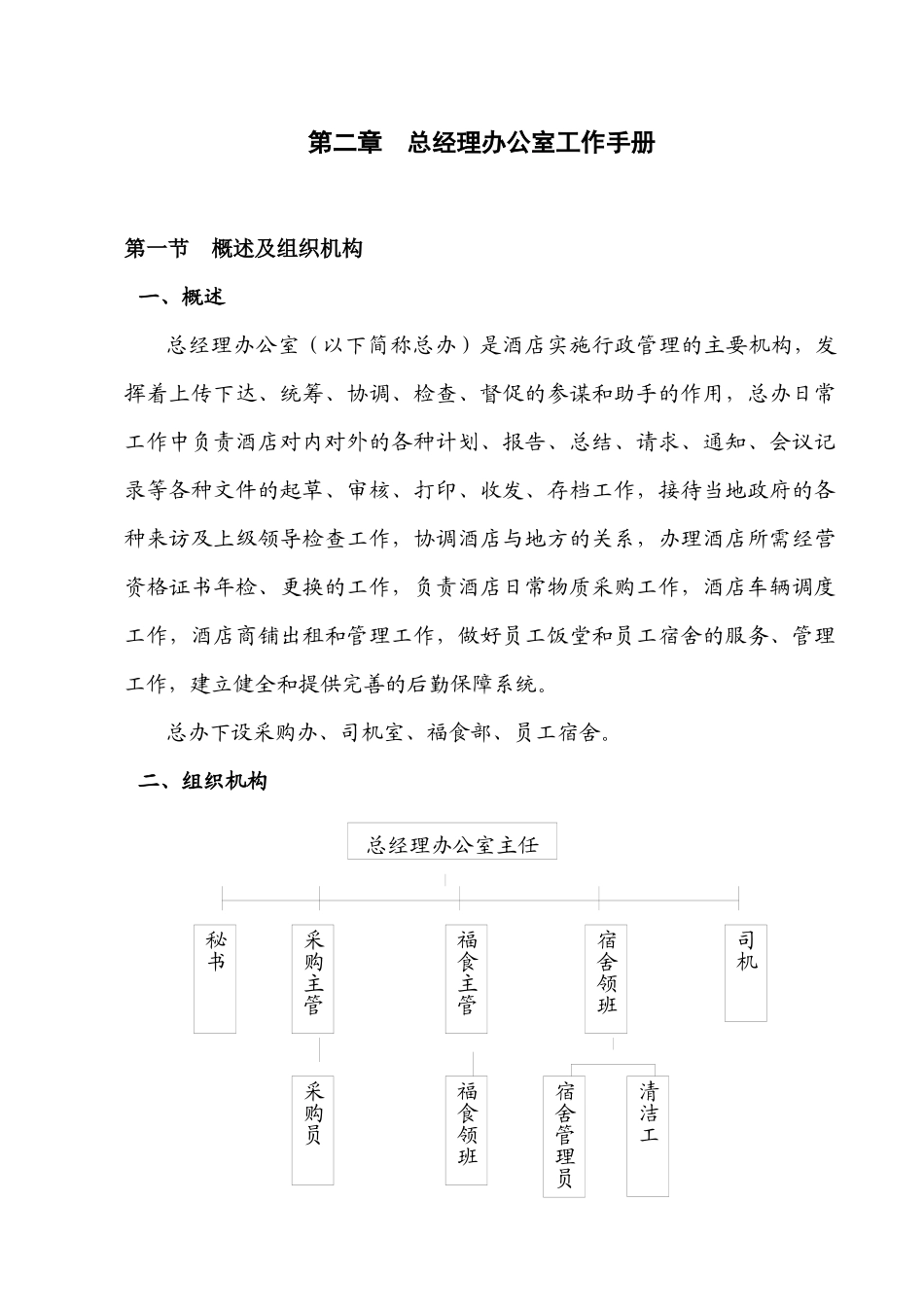 酒店总经理办公室工作手册_第1页