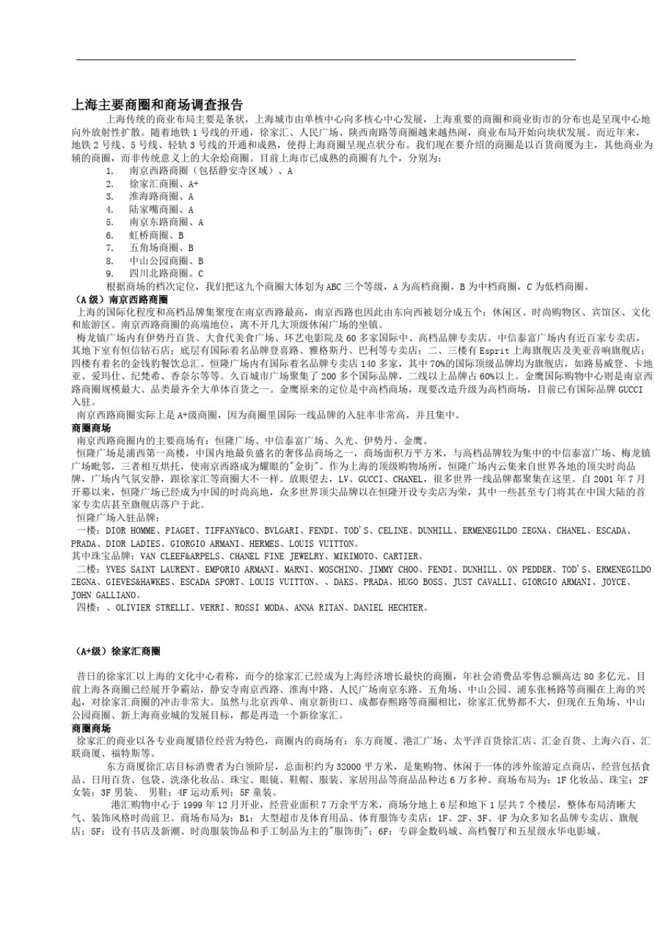 上海主要商圈和商场调查分析报告_第3页
