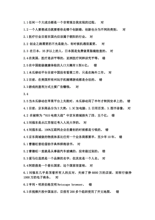 创新创业领导力章节测试全对(54页)