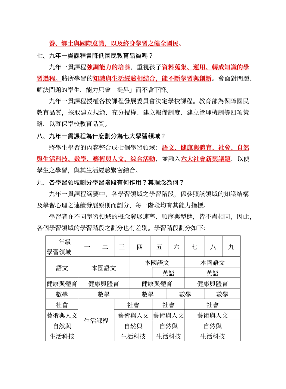 九十八年度课后照顾师资培训九年一贯课程讲授资料_第3页