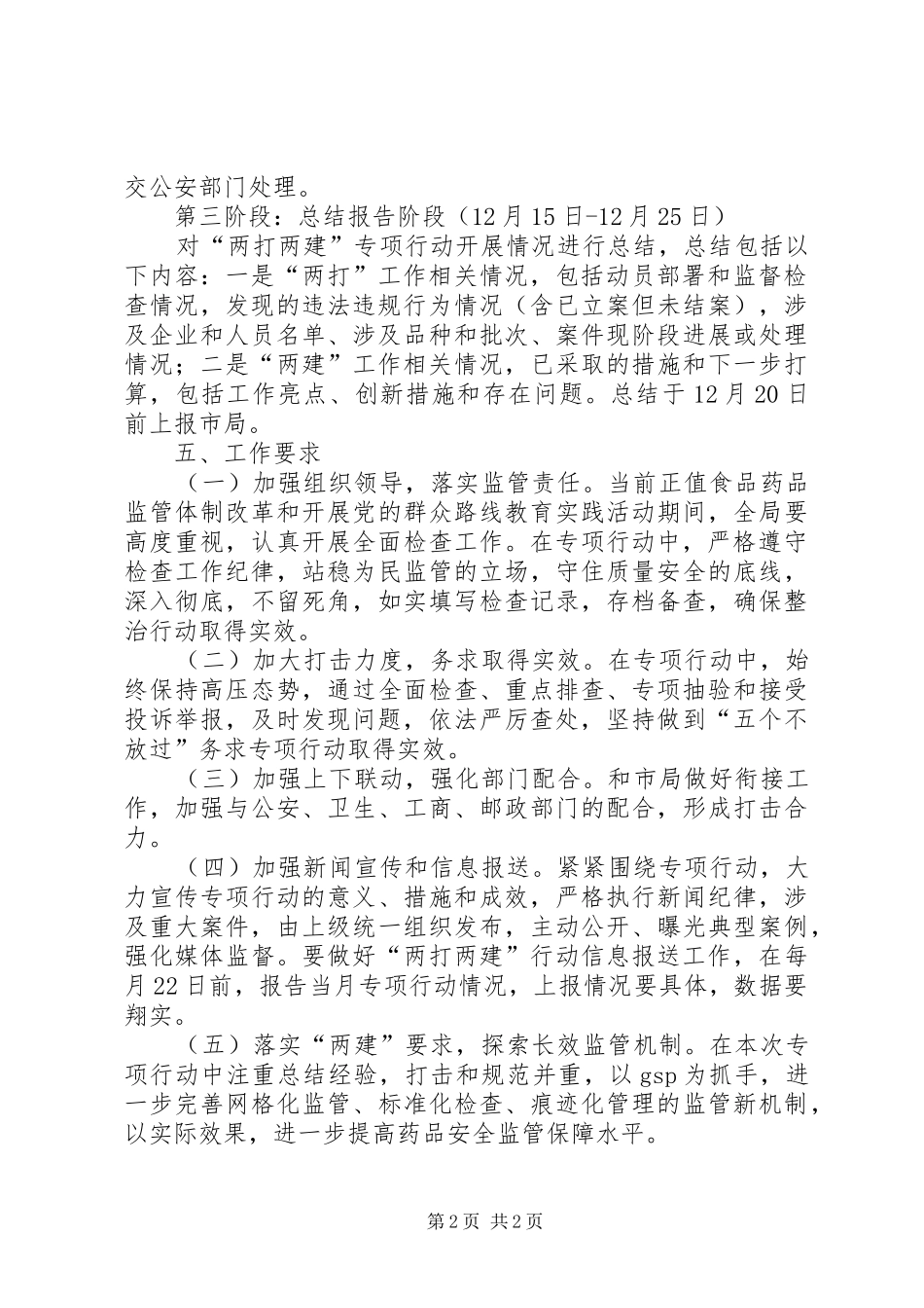 药品两打两建专项活动方案_第2页