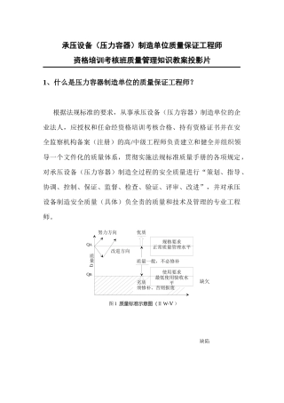 承压设备(压力容器)制造单位质量保证工程师投影1