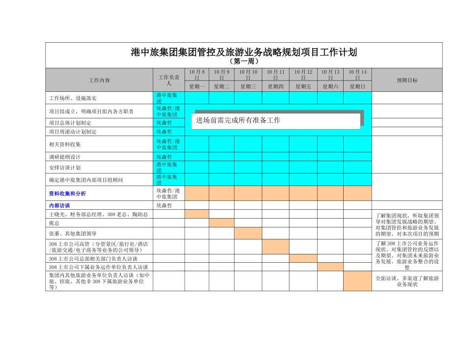 港中旅集团项目详细工作计划_第1页