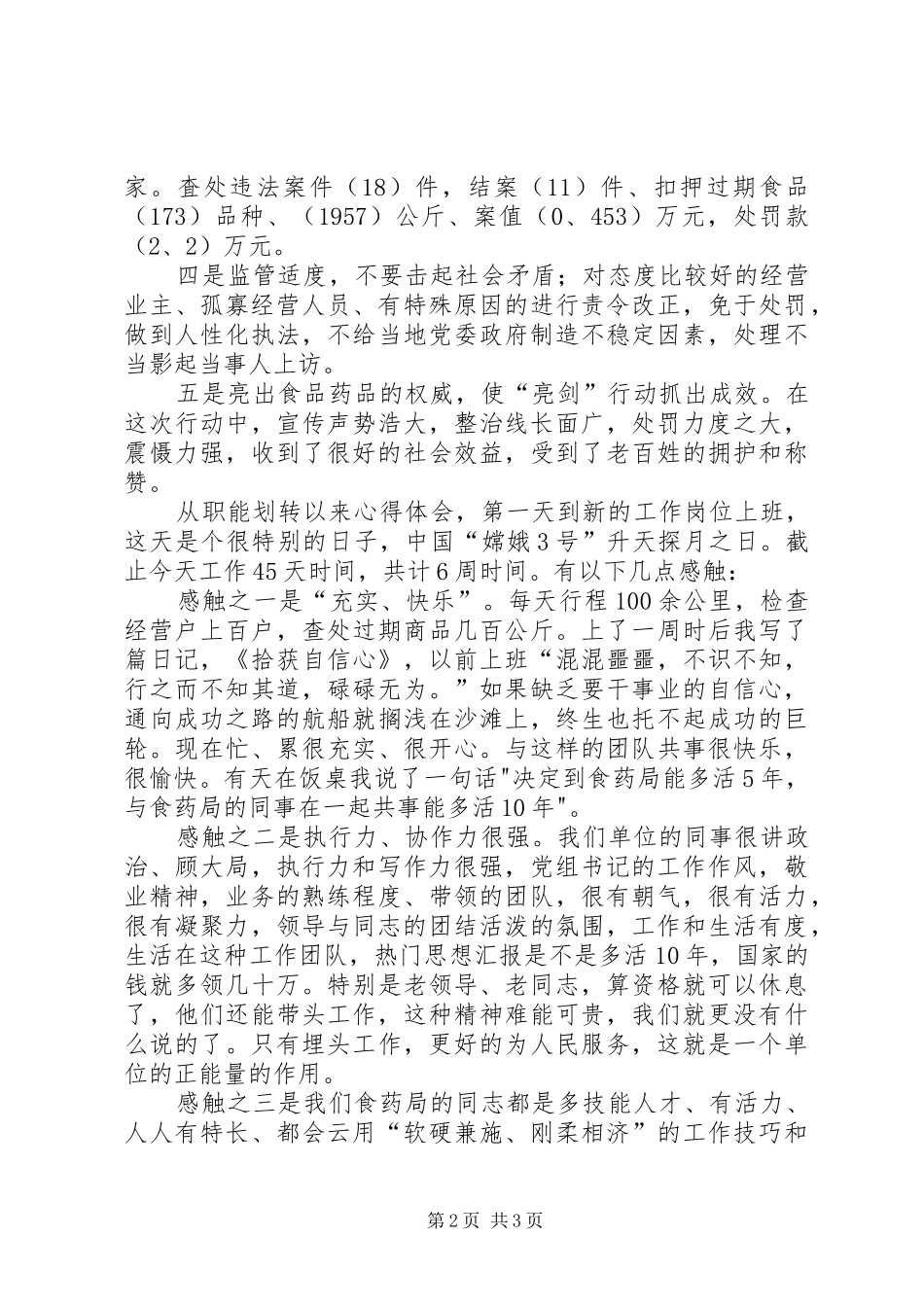 食药局春节前夕工作总结汇报发言材料_第2页