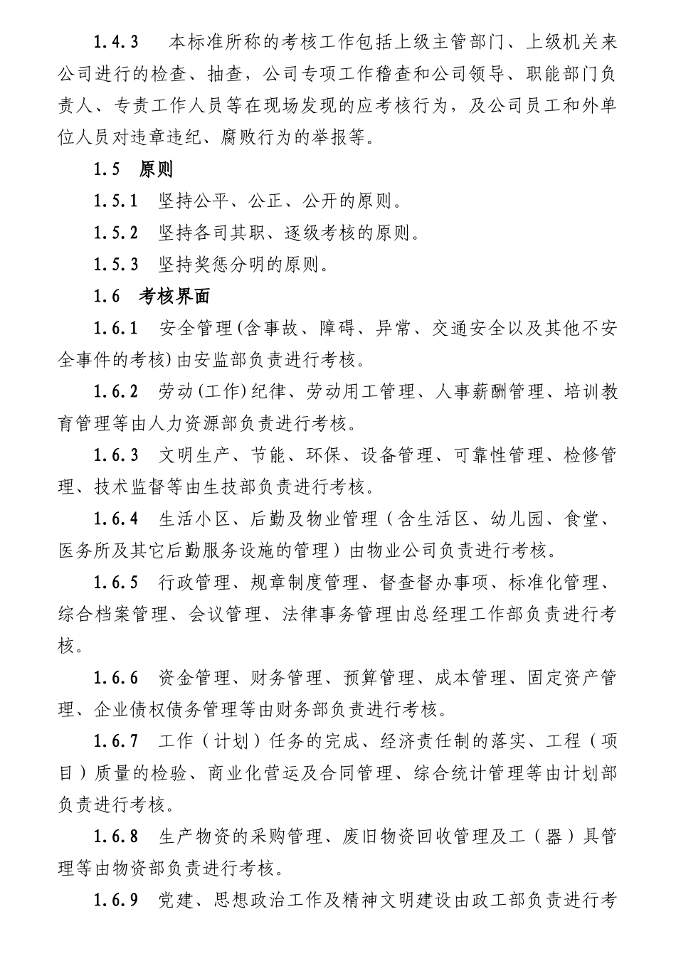 某发电有限责任公司综合考核标准_第2页