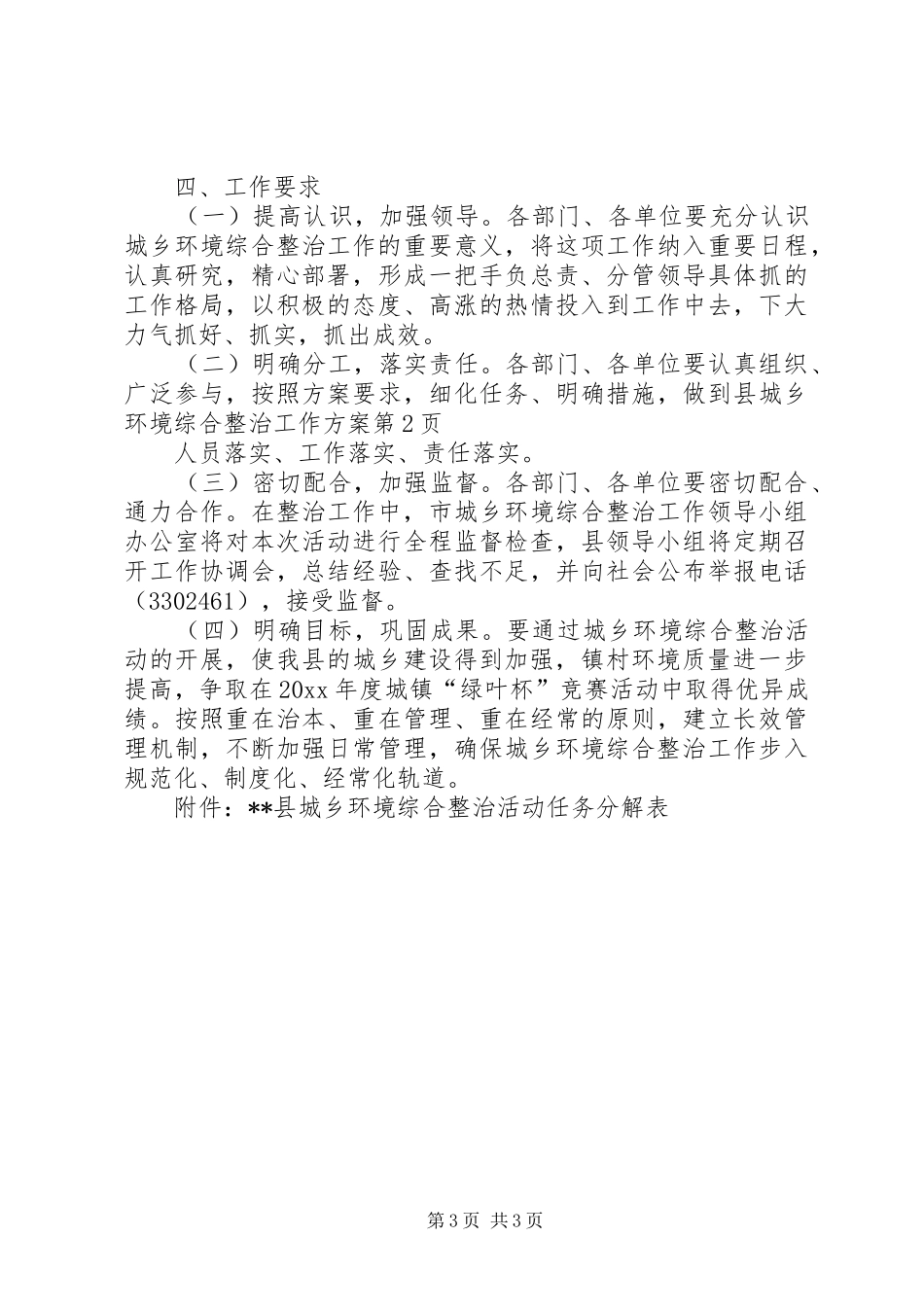 县城乡环境综合整治工作方案_第3页