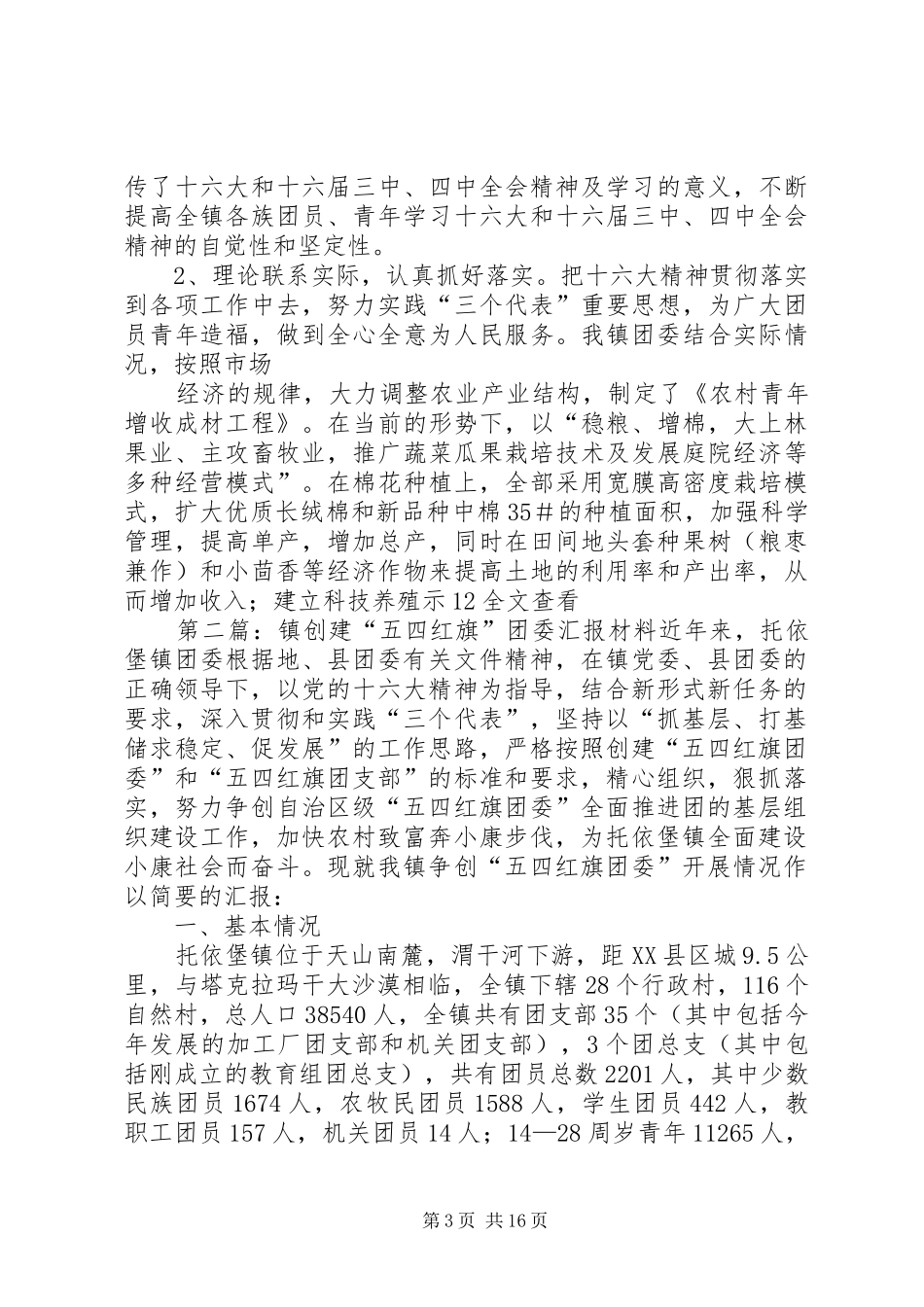 创建“五四红旗”团委汇报材料 _第3页