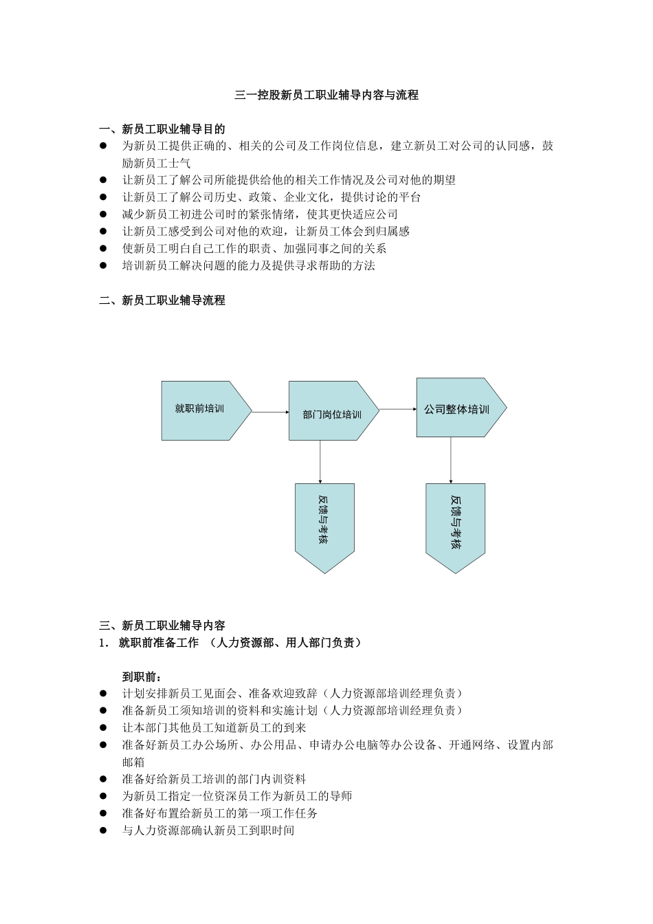 国家大型企业三一重工入职培训流程_第1页