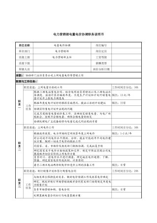 二滩职务说明书汇总