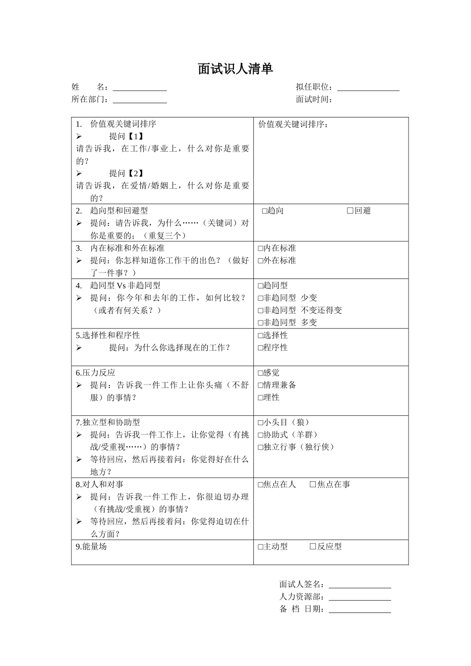 面试识人清单_第1页
