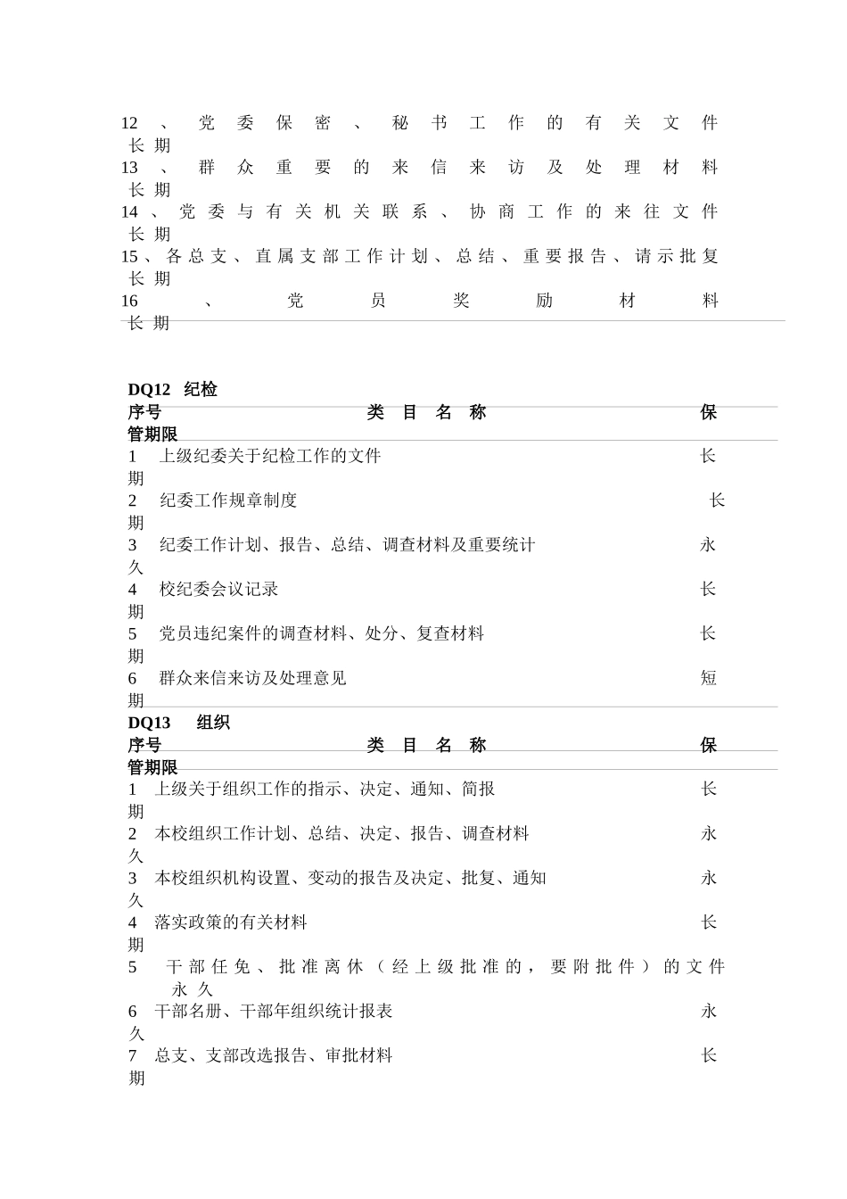 集美大学各类档案归档范围及保管期限规定（修订）_第3页