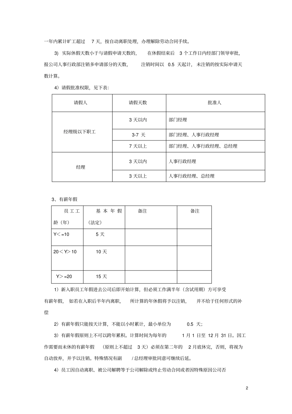 员工休假管理制度-模板_第2页