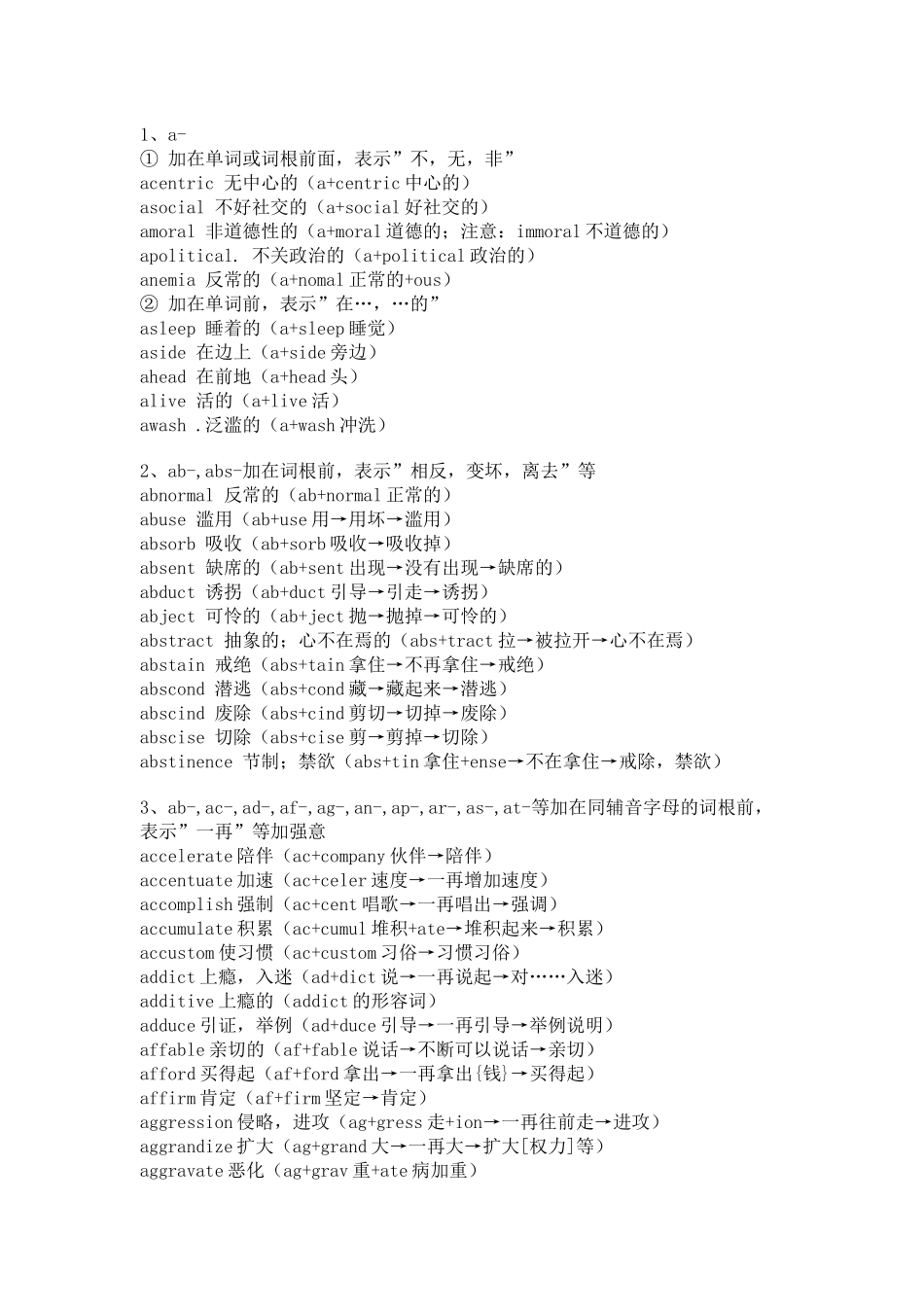 【精品文档】englishrootandaffixes_第1页