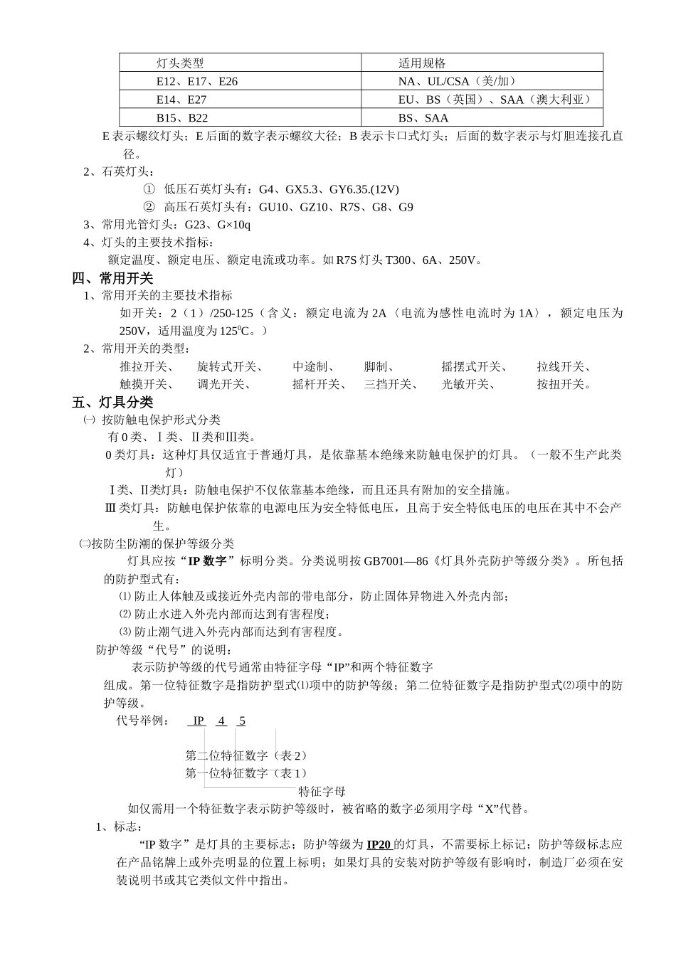 灯具工程技术基础知识培训教材_第3页