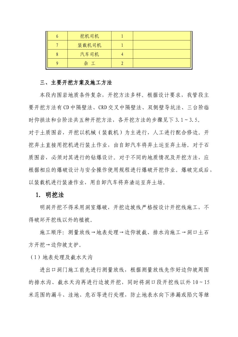 隧道洞身开挖作业指导书_第3页