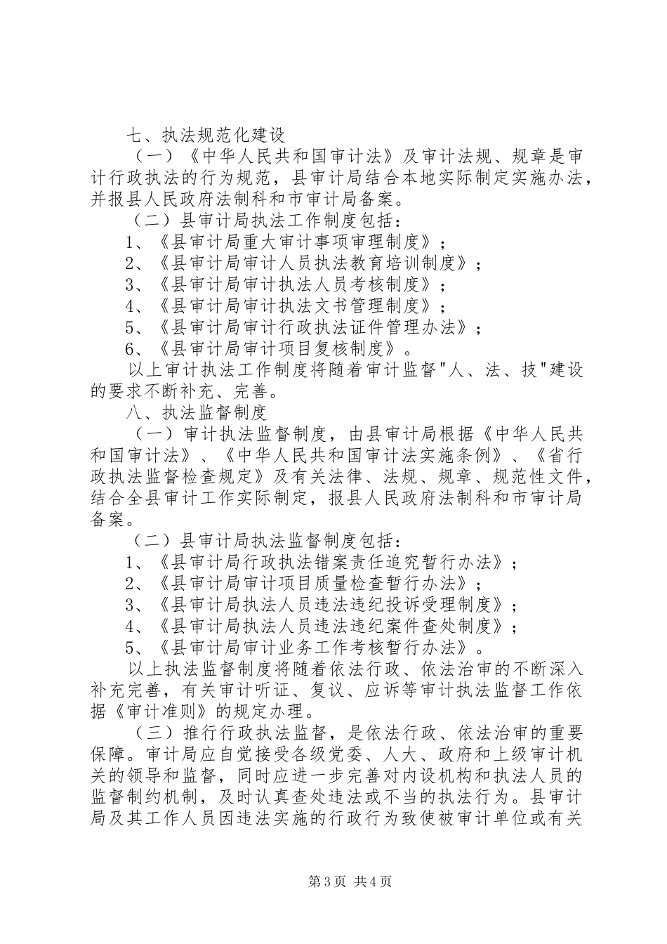 审计局行政执法责任制工作方案_第3页