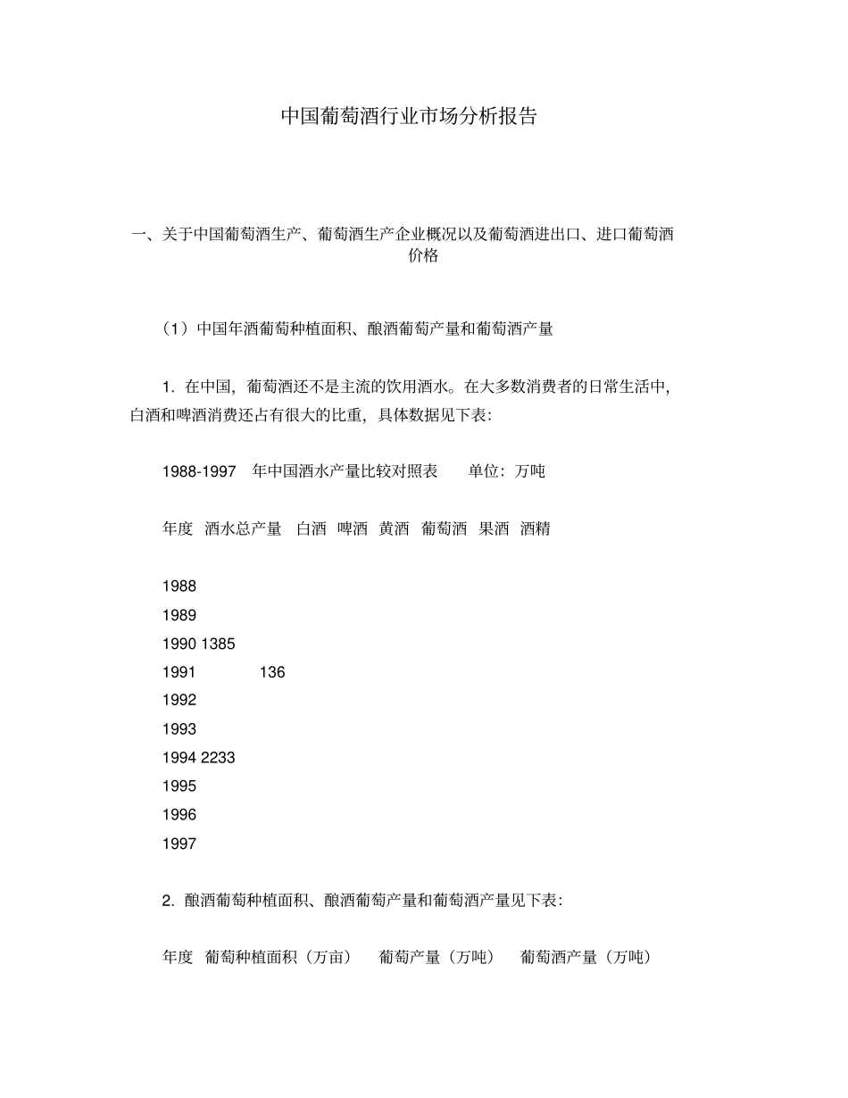 市场营销-中国葡萄酒行业市场分析报告_第2页