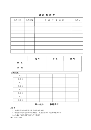 XX纺织印染有限公司程序文件--招聘及入职管理程序( 9页)
