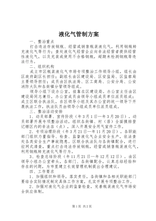 液化气管制方案