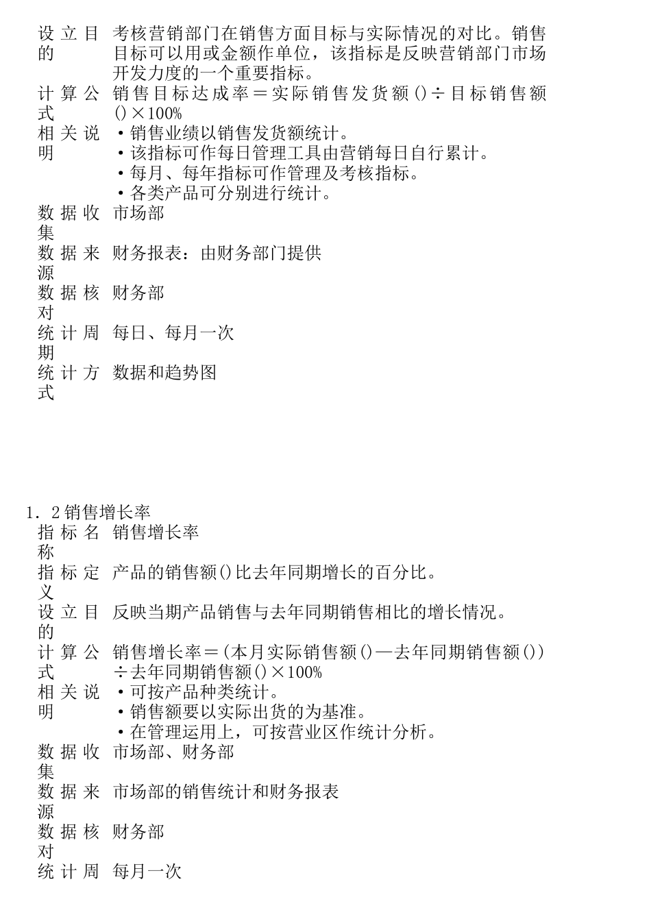 某公司KPI指标管理体系_第2页