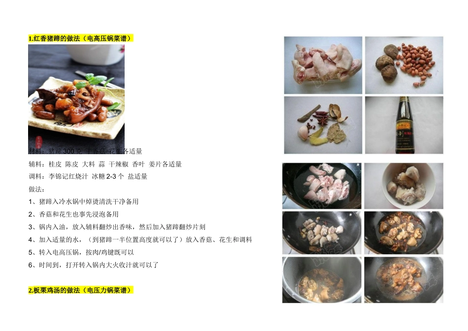 电压力锅菜谱(明了版)(原363页整理排版)_第1页