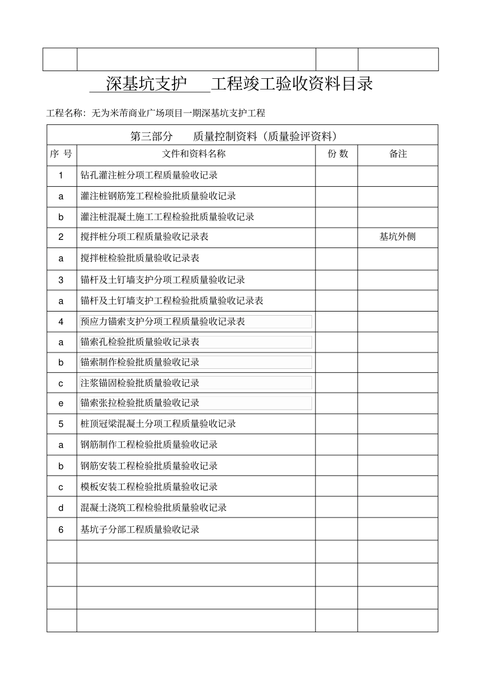 完整版深基坑支护竣工资料目录_第3页