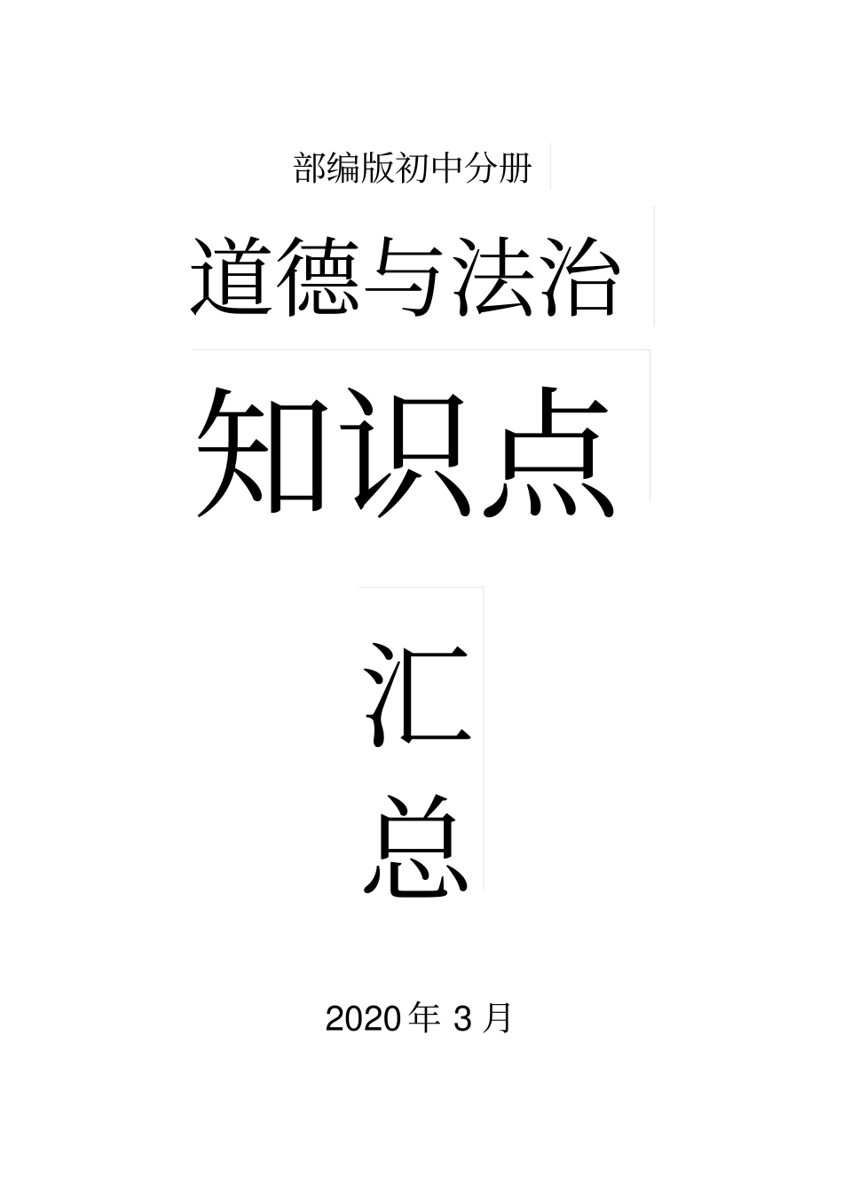 初中道德与法治各册知识点汇总_第1页