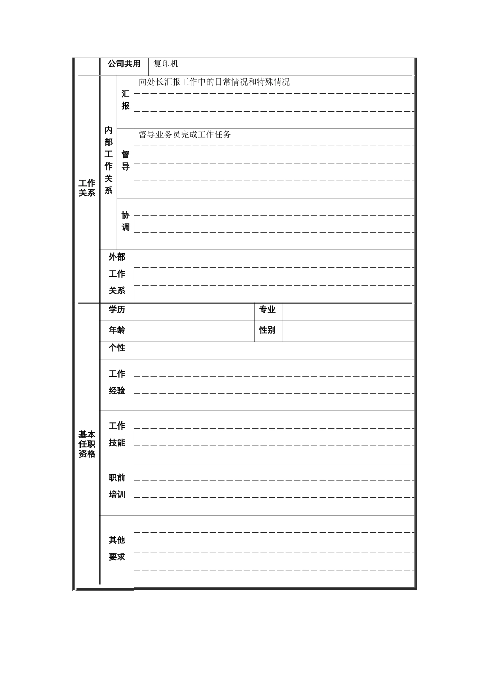 办事处主任职位说明书_第2页
