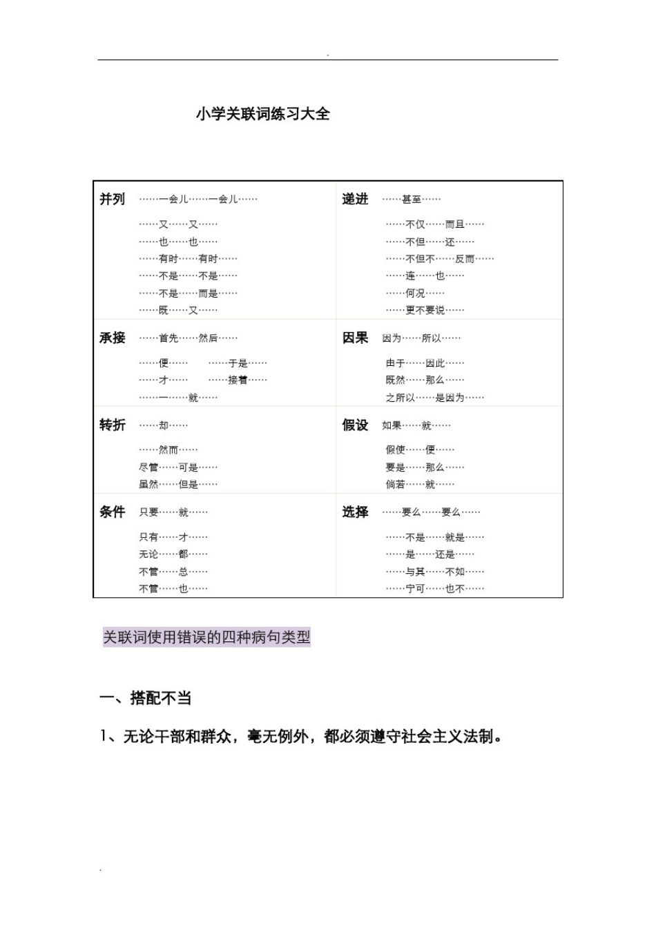 小学三年级关联词合集_第1页