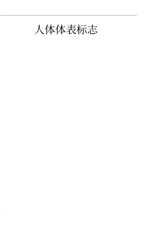 人体体表标志